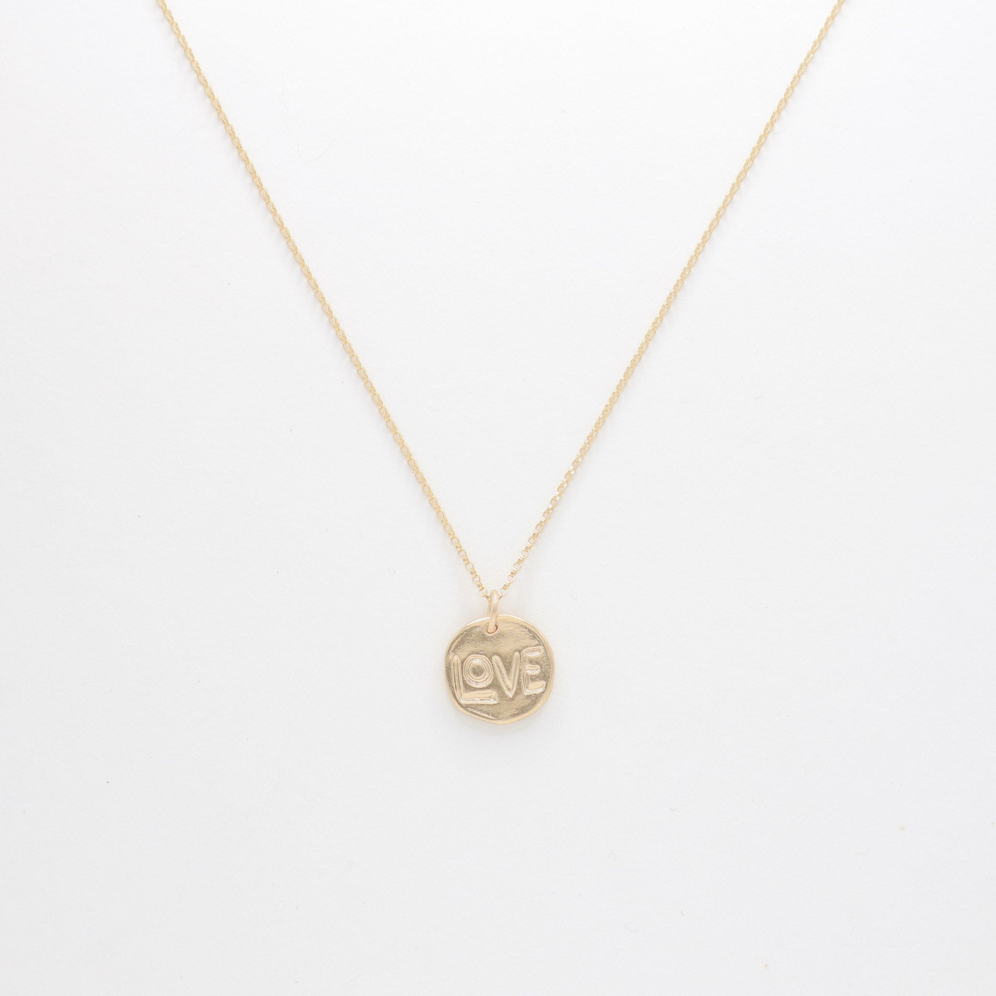 Gold Love Pendant Necklace, featured image