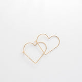 Petite Gold Heart Hoop Earrings, featured image