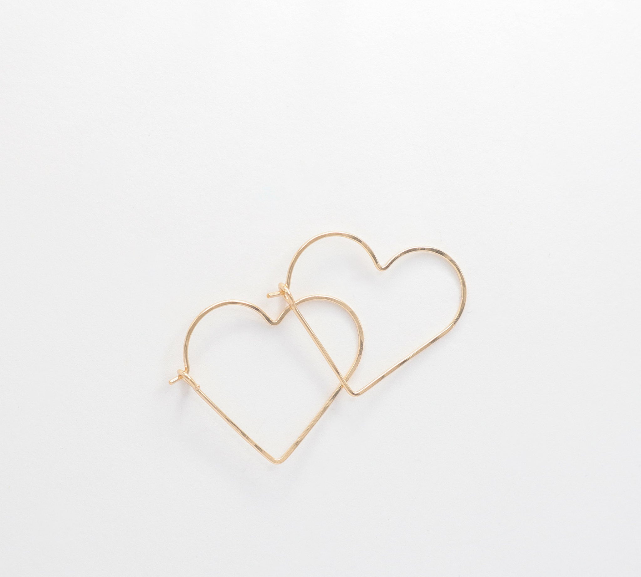 Petite Gold Heart Hoop Earrings, featured image
