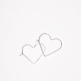 Petite Silver Heart Hoop Earrings, featured image