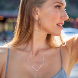 Silver Lining Necklace, shown on model