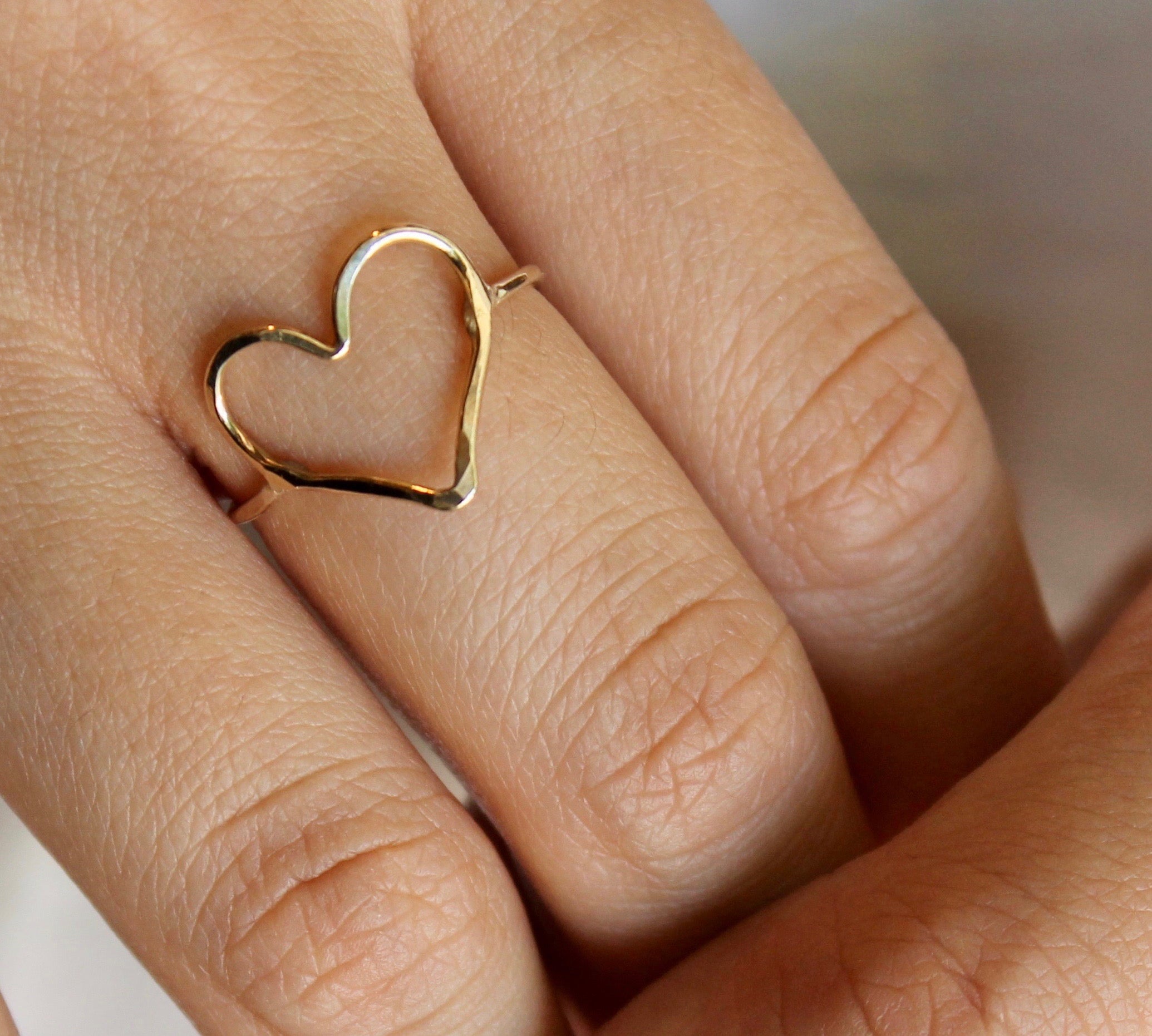 'I Love You' Ring, shown closeup on model