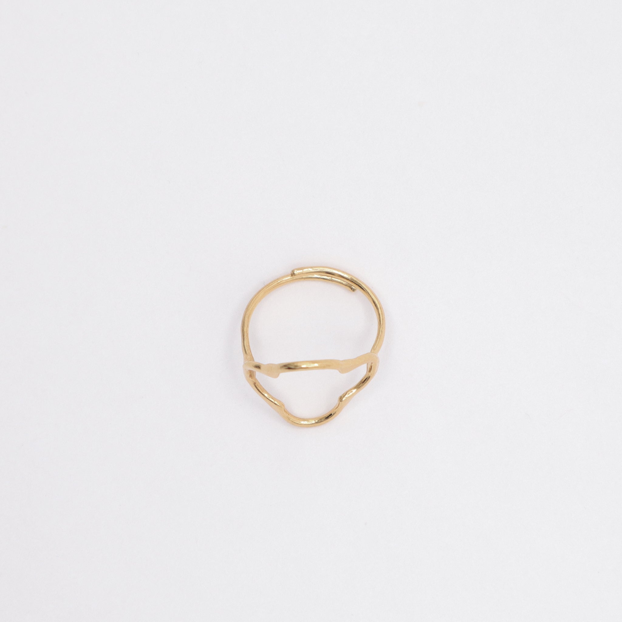 Gold Clover Ring, top-view product image