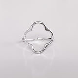 Silver Clover Ring, original closeup image