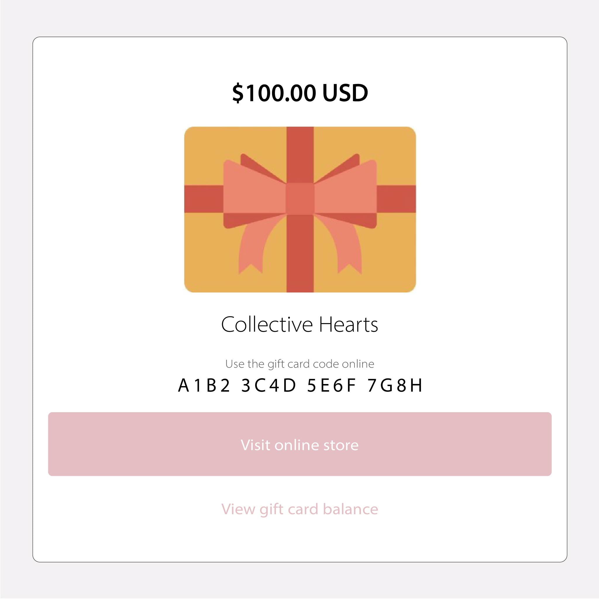 $100 Collective Hearts Gift Card image