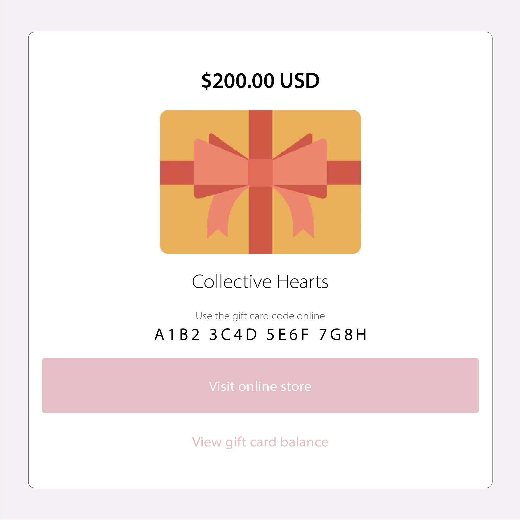 $200 Collective Hearts Gift Card image