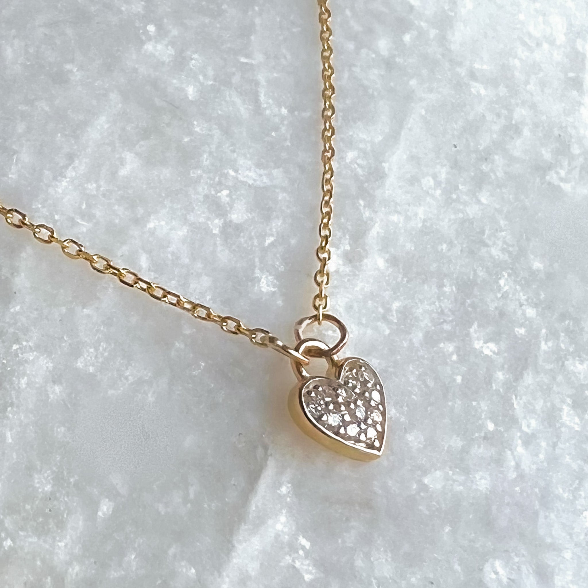 Fine Jewelry Line: Diamond Heart Necklace, product closeup image
