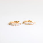 Fine Jewelry Line: Diamond Huggie Earring, closeup image