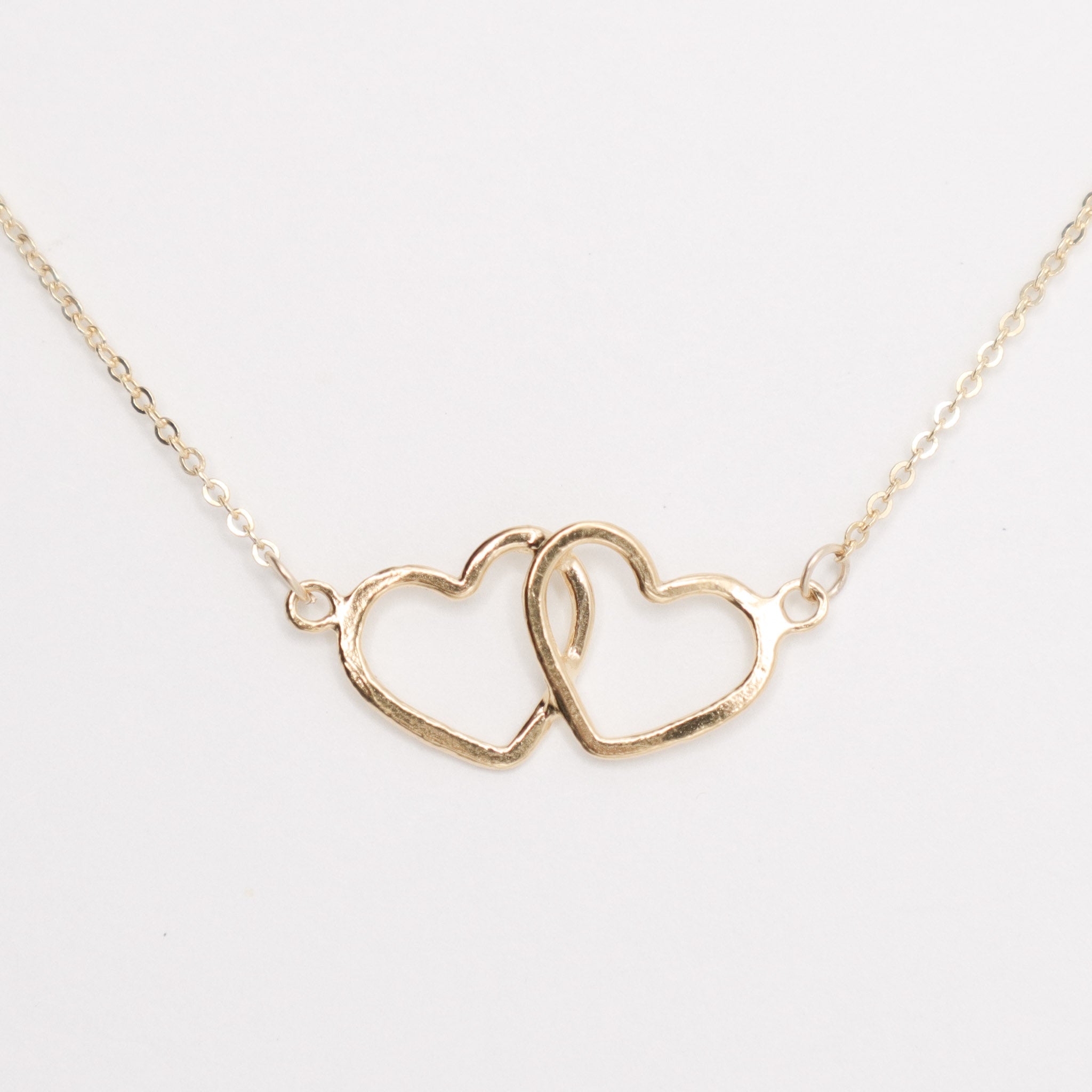 Gold Friendship Necklace, closeup image