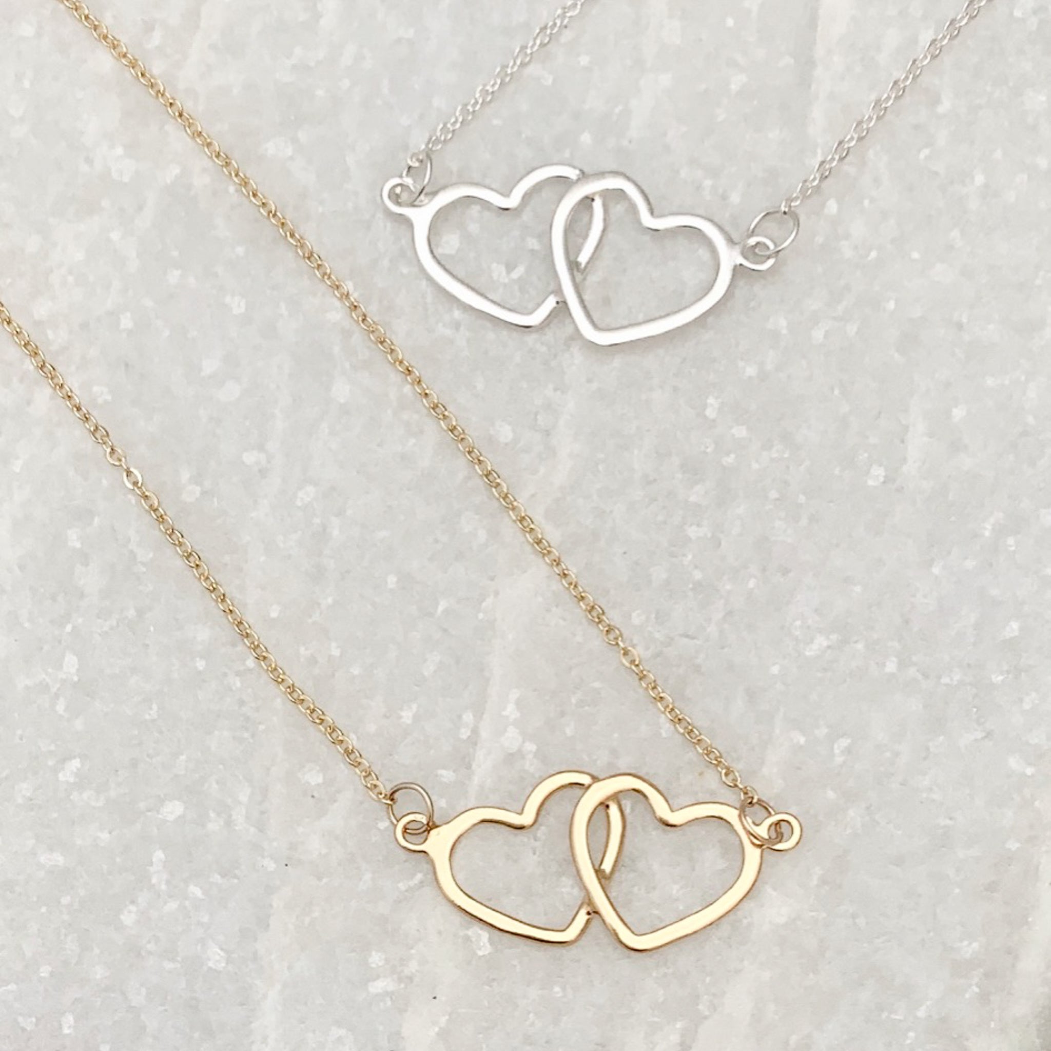 Gold and Silver Friendship Necklaces, product image