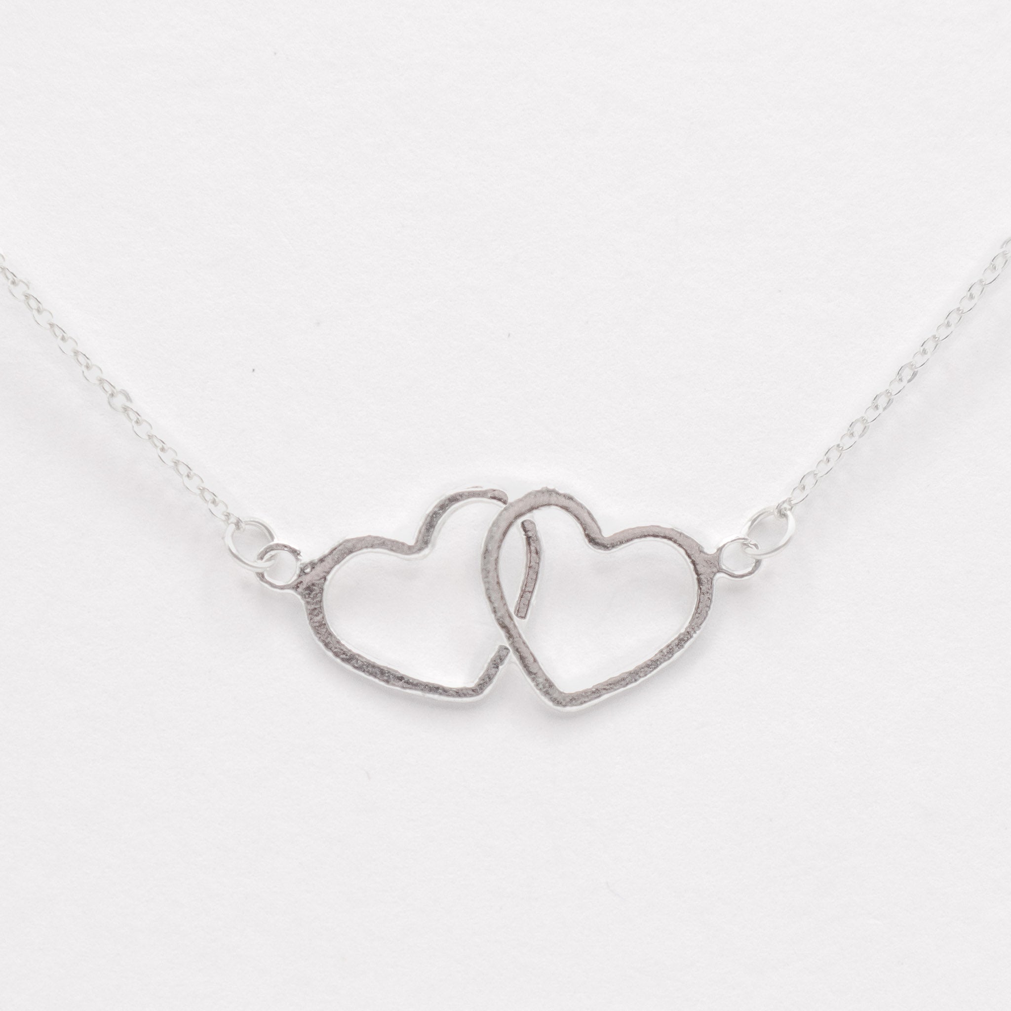 Silver Friendship Necklace, closeup image
