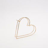 Gold Heart Hoops, product image as a pair