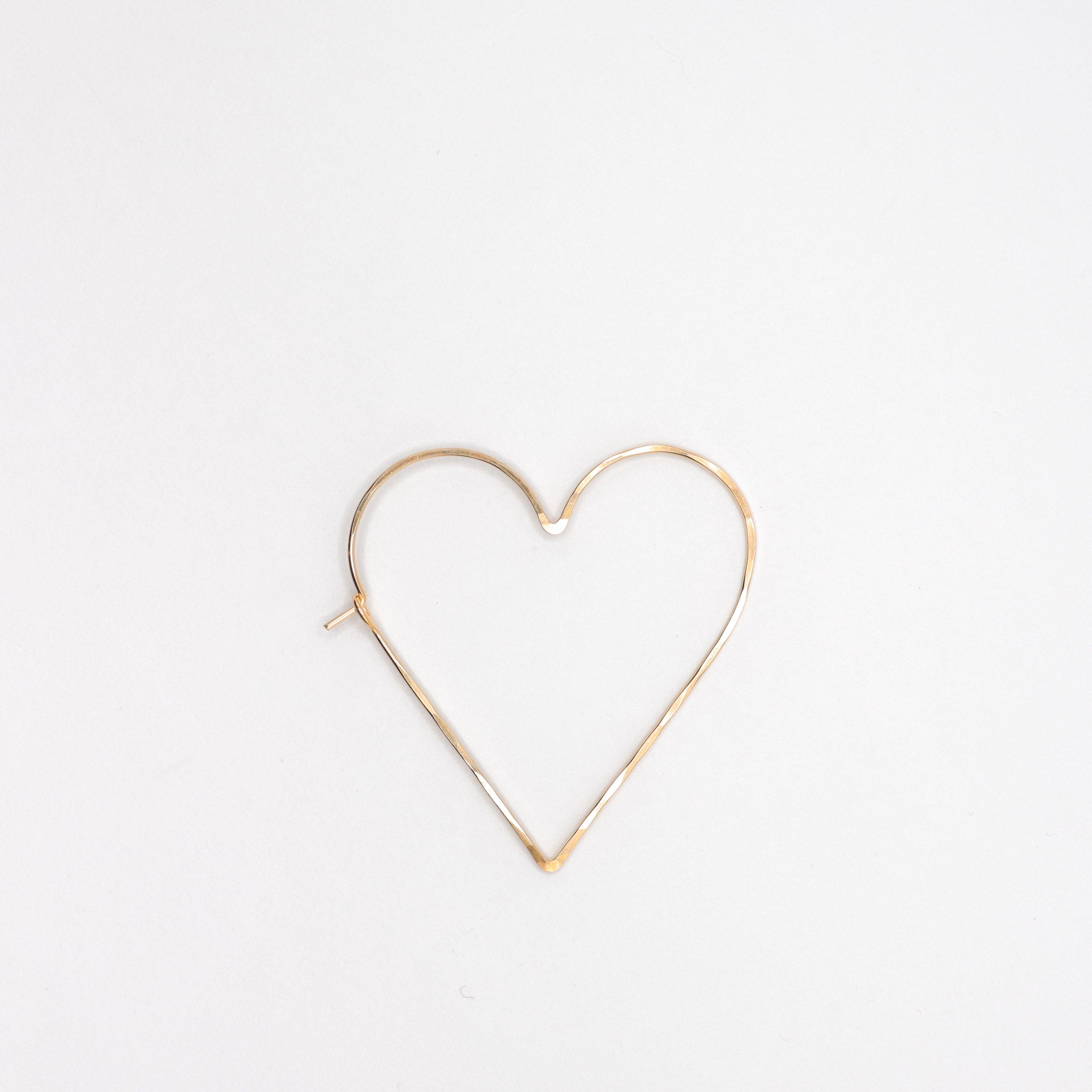 Single Gold Heart Hoop Earring, featured image