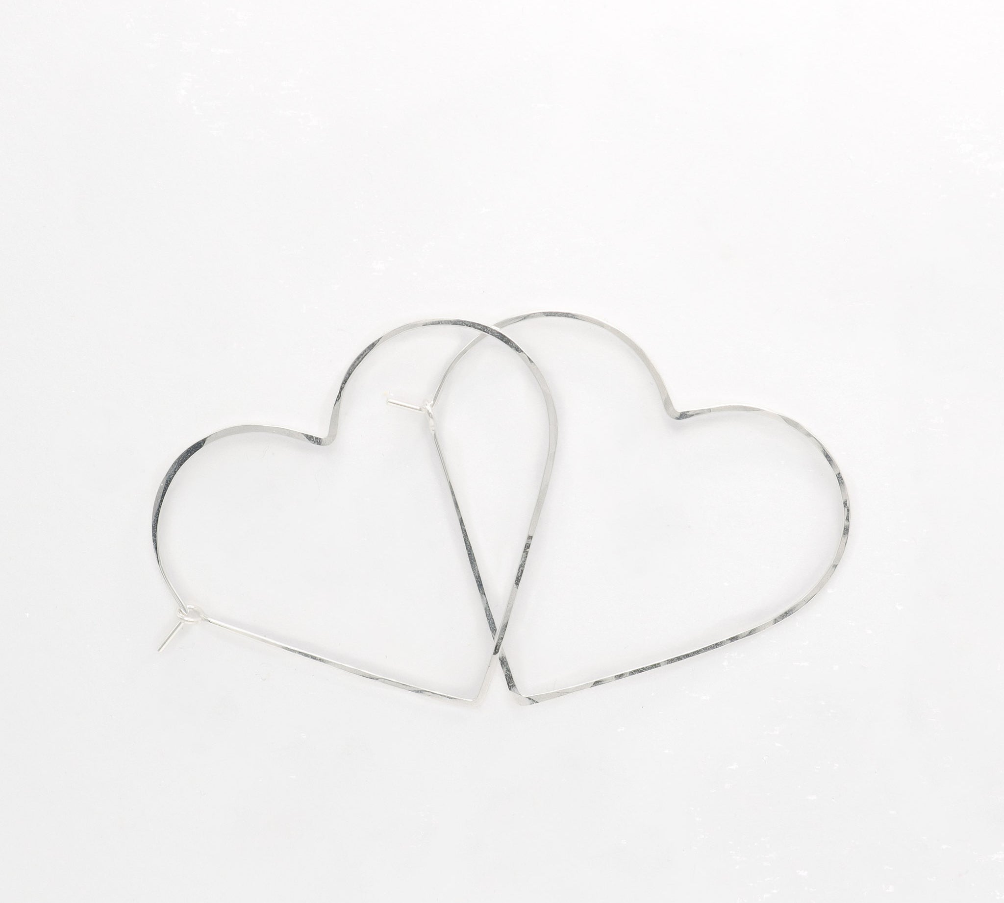 Silver Heart Hoop Earrings, featured image