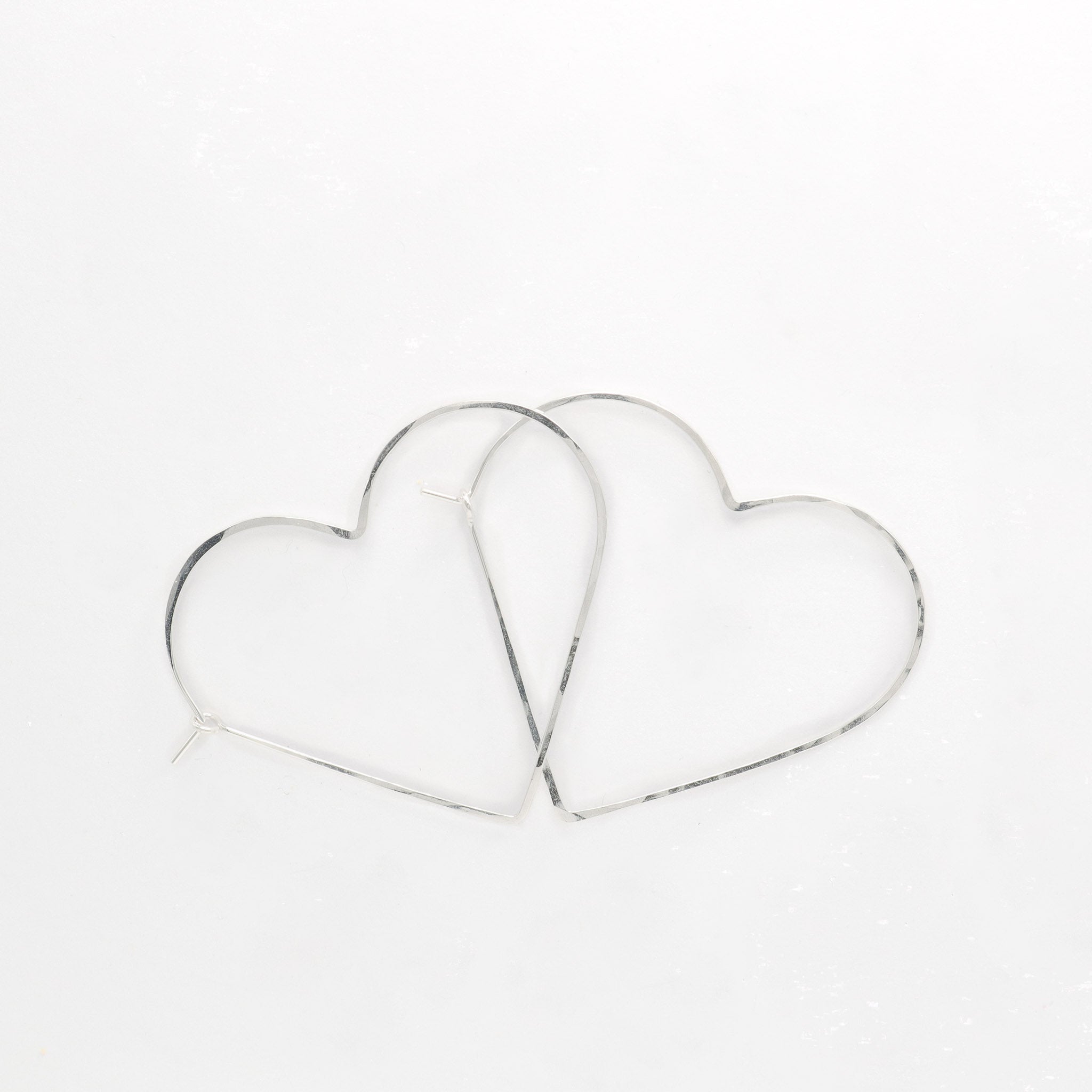 Silver Heart Hoop Earrings, featured image