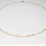 Gold Heart to Heart Necklace, closeup image