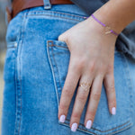 'I Love You' Ring and 'Armed with Love' Bracelet, shown on model