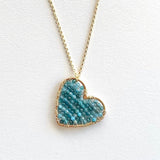Turquoise & Gold Love Drop Necklace, product image