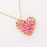 Love Drop Necklace HOPE Pink, closeup image