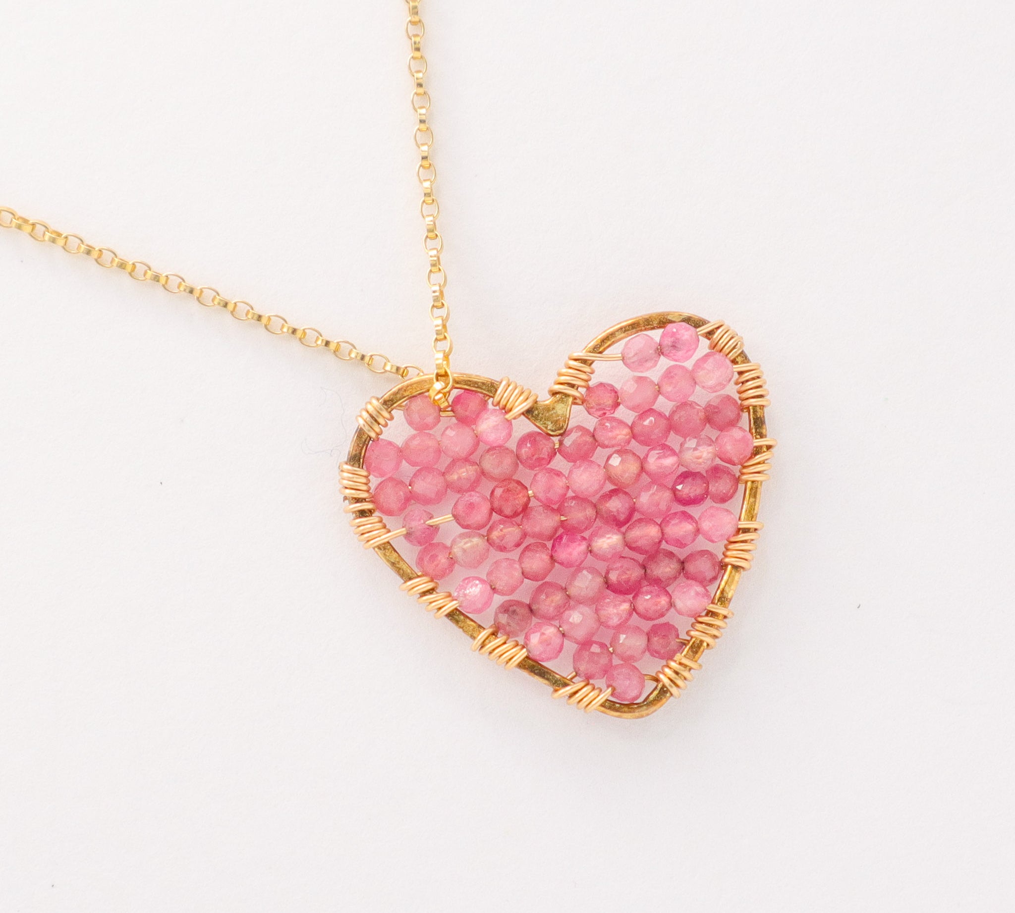 Love Drop Necklace HOPE Pink, closeup image