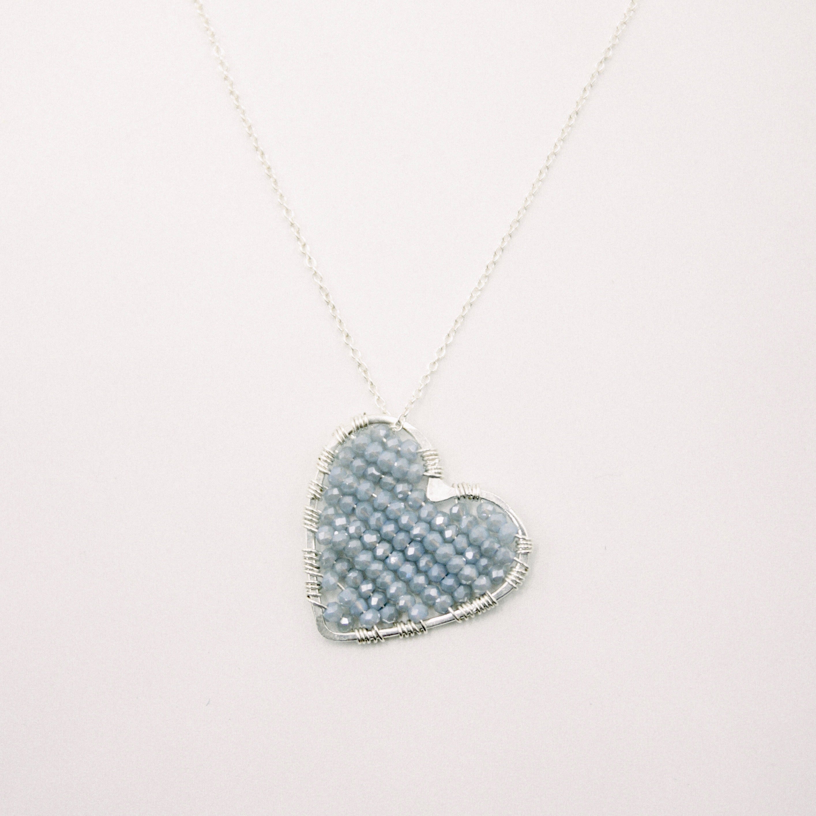 Sky & Silver Love Drop Necklace, featured image