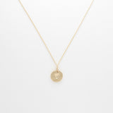 Gold Love Pendant Necklace, product image showing reverse side of charm