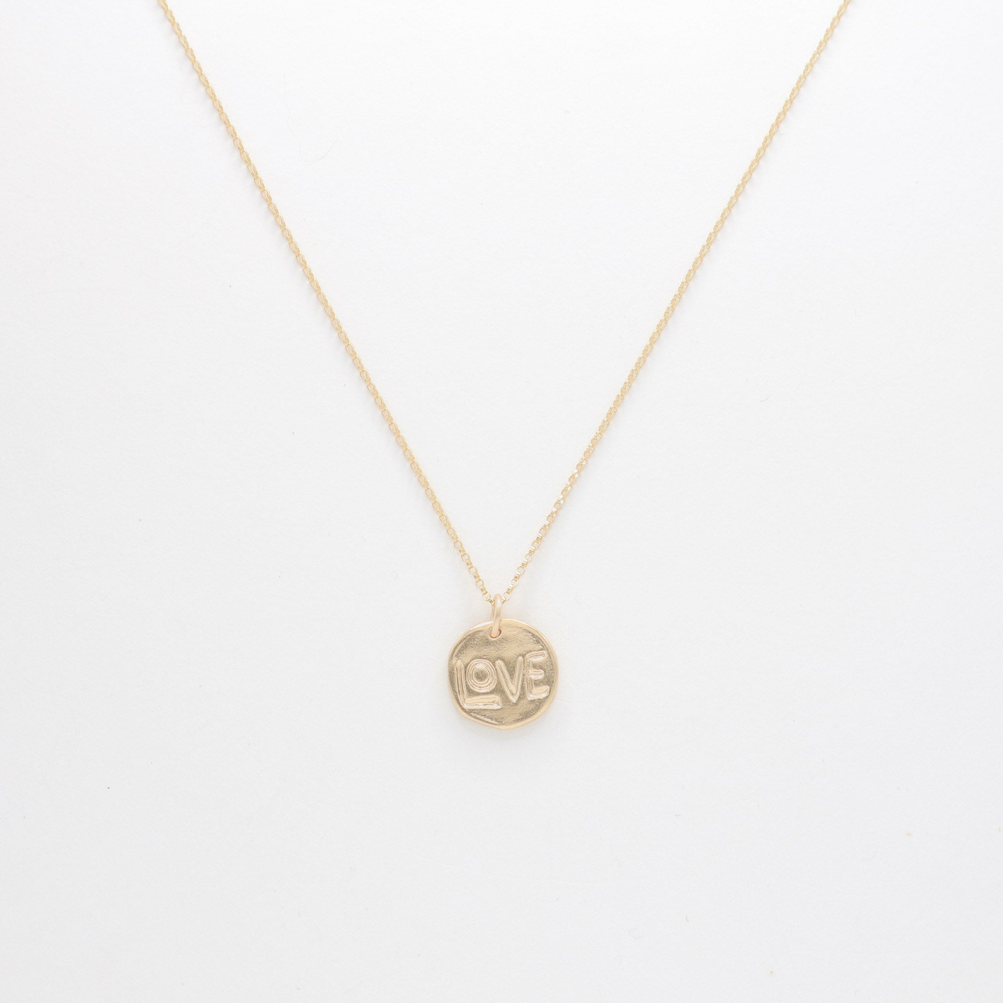 Gold Love Pendant Necklace, featured image