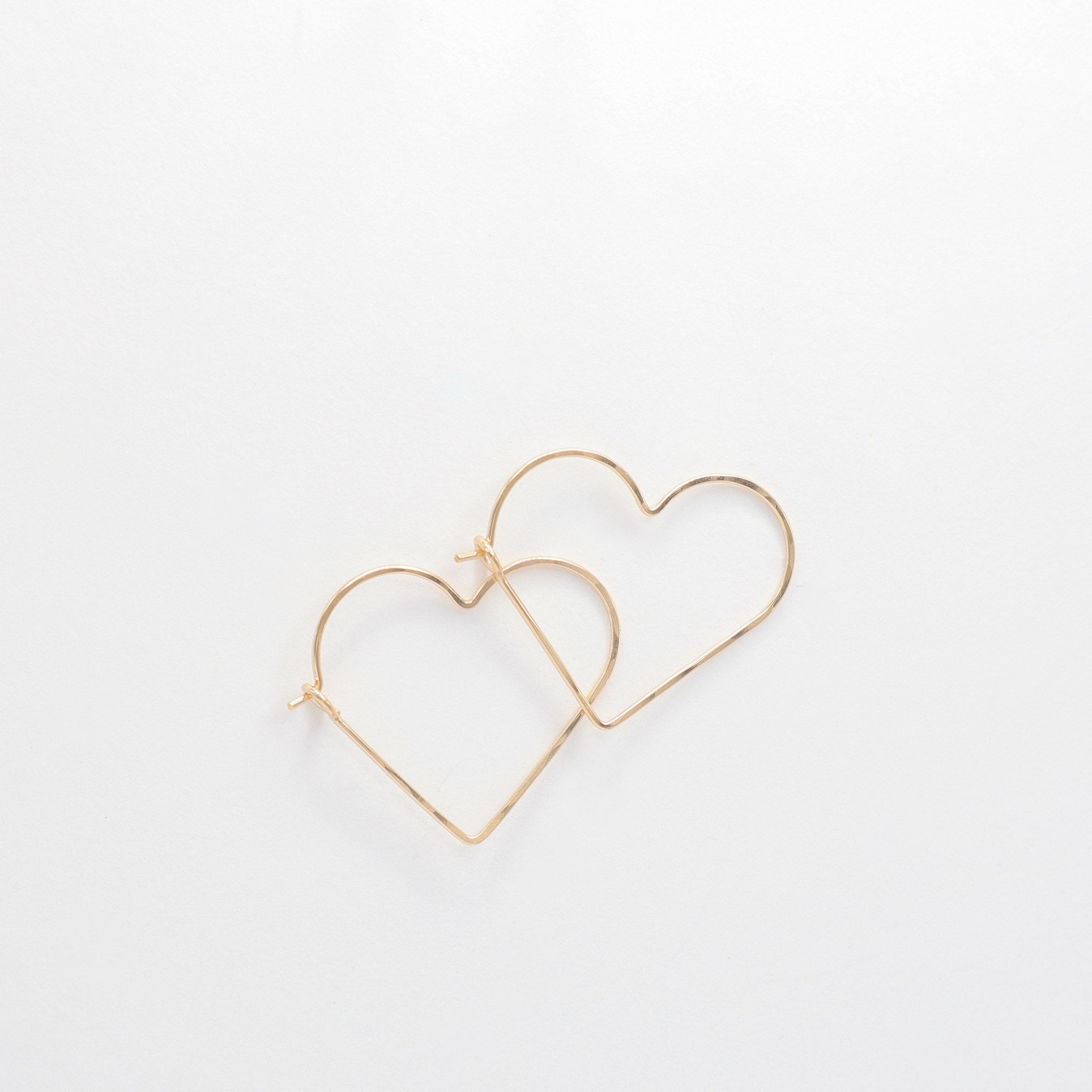 Petite Gold Heart Hoop Earrings, featured image