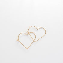 Petite Gold Heart Hoop Earrings, featured image
