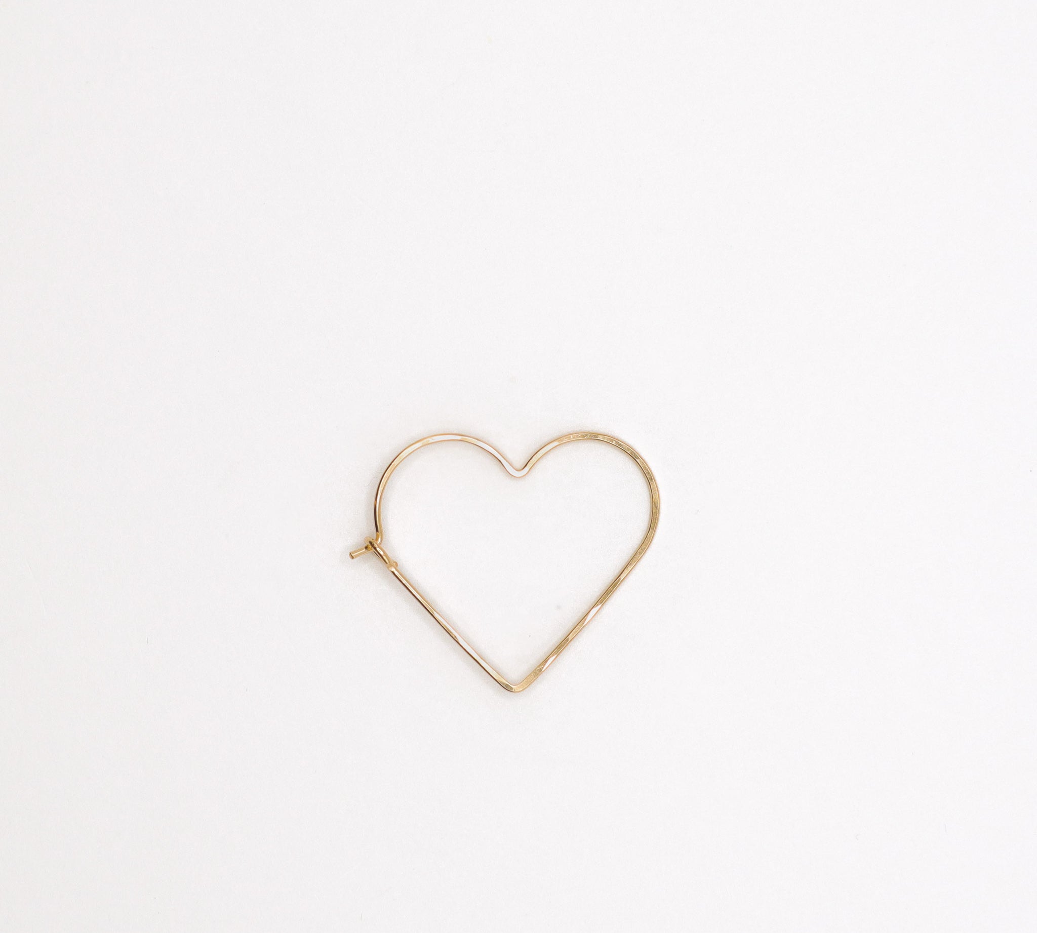 Single Gold Petite Heart Hoop Earring, featured image