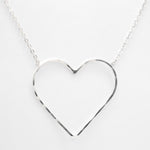 Petite Silver Lining Necklace, closeup image