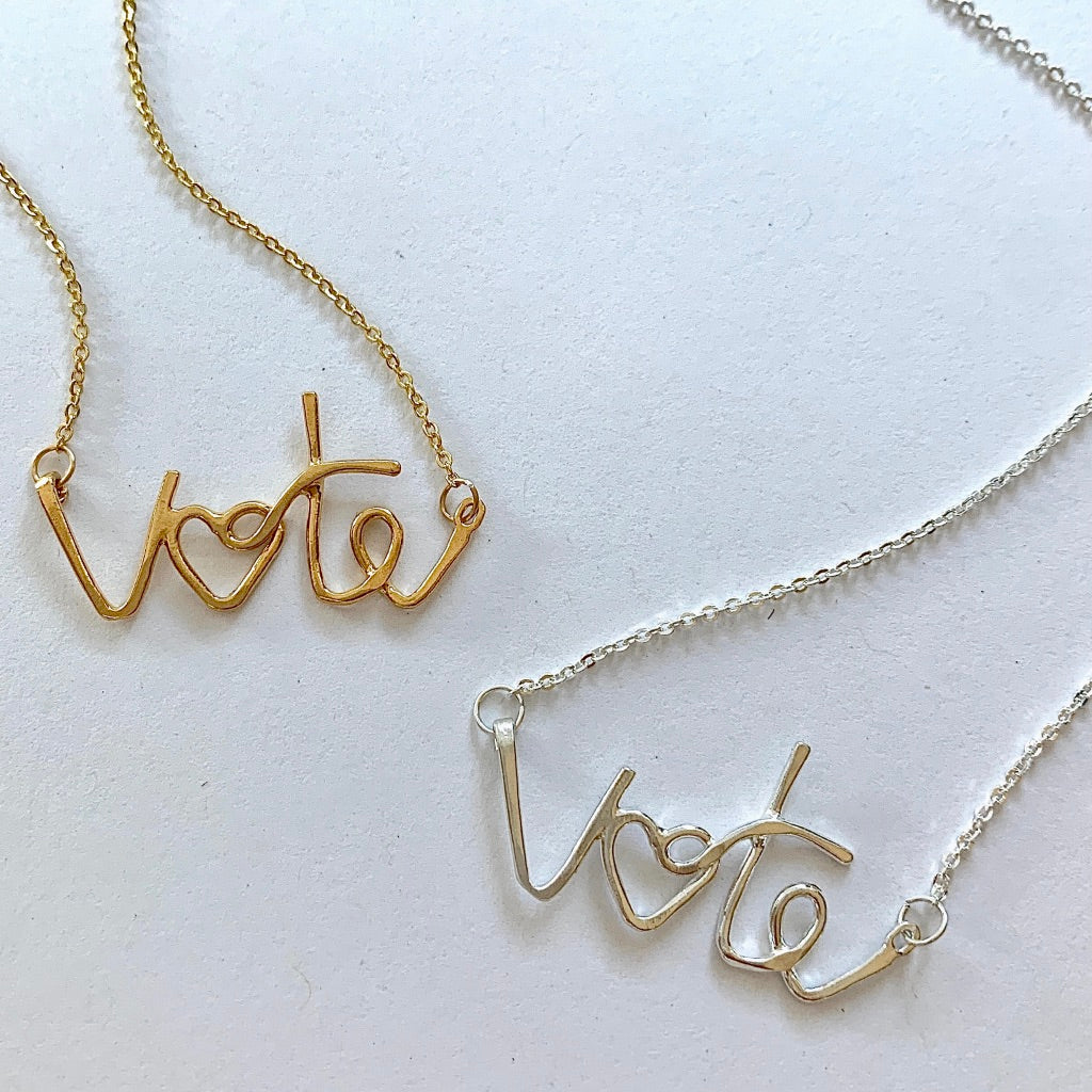 Gold and Silver Vote Necklaces, product image