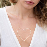 Heart of Gold Necklace, shown on model
