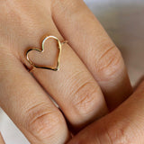 'I Love You' Ring, shown closeup on model