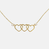 Gold Trinity Necklace, closeup image