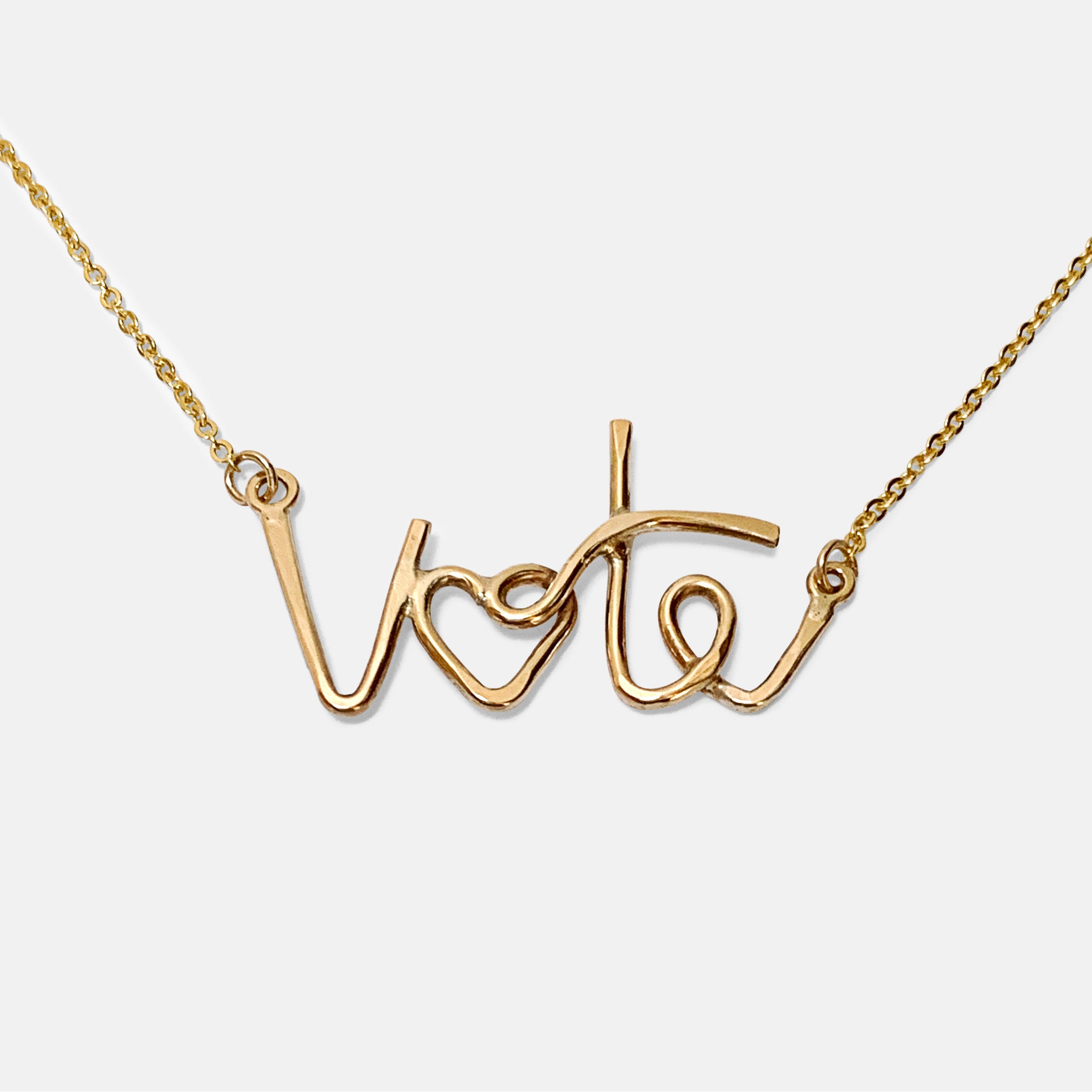 Vote Necklace, closeup image